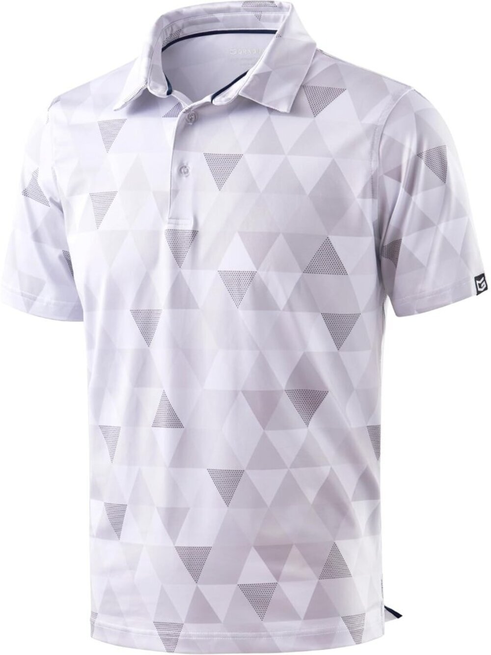 Men's Triangular_geometry Flowers Golf Shirt Short Sleeve Dry Fit Moisture Wicki